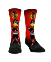 Men's and Women's Rock 'Em Socks Chicago Blackhawks Mascot Pump Up Crew Socks