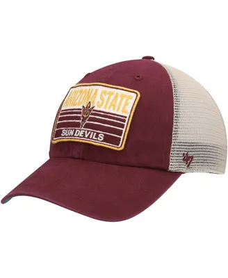Men's '47 Brand Maroon Arizona State Sun Devils Four Stroke Clean Up Trucker Snapback Hat