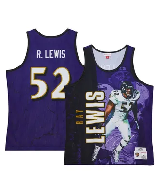 Men's Mitchell & Ness Ray Lewis Purple Baltimore Ravens 2000 Player Burst Tank Top