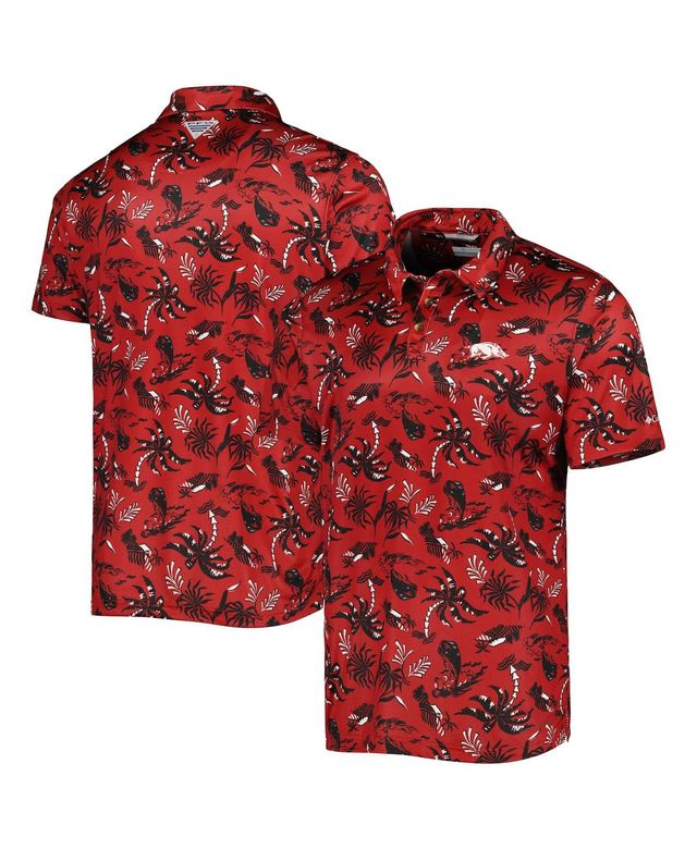 Men's Columbia Cardinal Arkansas Razorbacks Super Terminal Tackle Omni-Shade Polo Shirt
