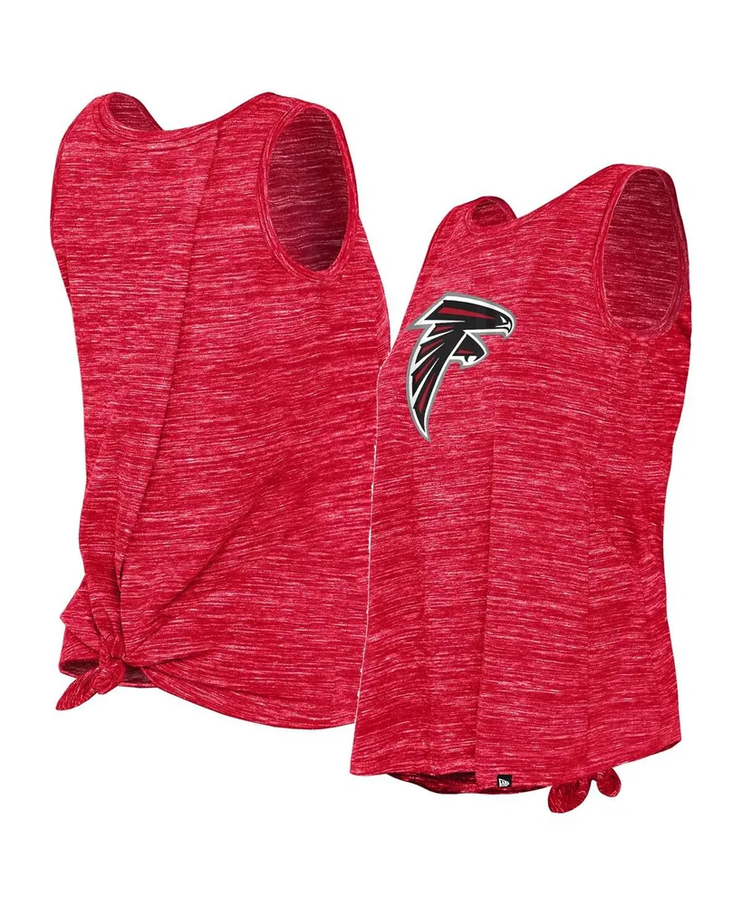 Women's New Era Red Atlanta Falcons Space Dye Tie-Back Tank Top