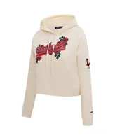 Women's Pro Standard Cream St. Louis Cardinals Roses Pullover Hoodie