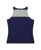 Men's Mitchell & Ness Navy and Gray Dallas Cowboys Heritage Colorblock Tank Top