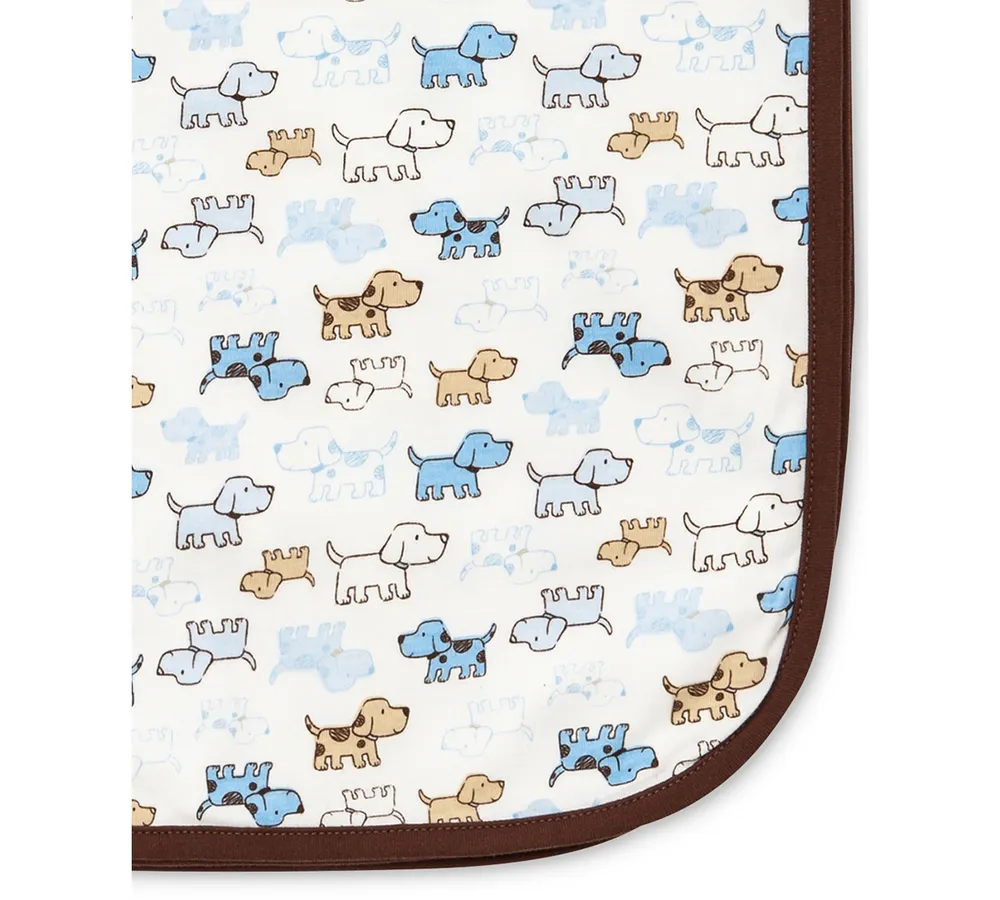 Little Me Baby Boys Cute Puppies Print Cotton Blanket