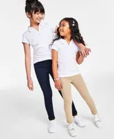 Nautica Little Big Girls Uniform Performance Knit Top Stretch Skinny Pants