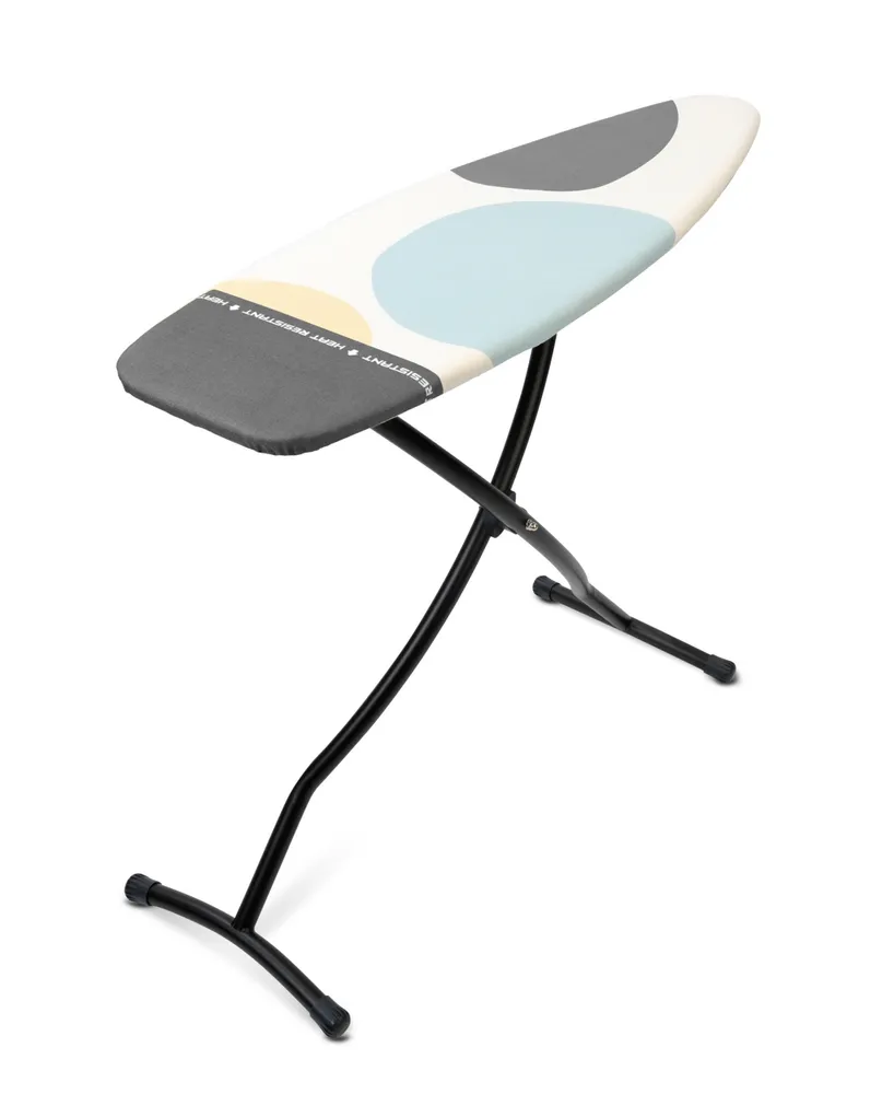 Ironing Board D, 53" x 18", 135 x 45 Centimeter with Heat Resistant Iron Parking Zone, 1.4" 35 Millimeter and Black Frame