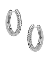 Rachel Glauber Cubic Zirconia Elegant Small Hoop Earrings