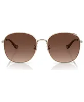 Coach Women's Polarized Sunglasses, C7996 - Shiny Light Gold