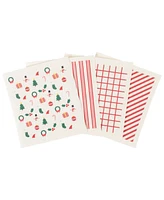 Kaf Home Swedish Dish Cloths, Holiday Icons, Set of 4