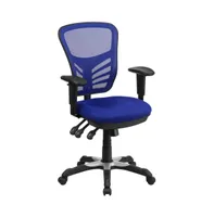 Mid-Back Mesh Triple Paddle Swivel Ergonomic Office Chair With Adjustable Arms