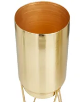 CosmoLiving Gold-Tone Metal Planter with Removable Stand Set of 2