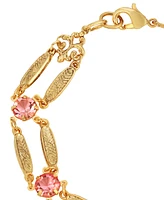 2028 Crystal Gold-Tone Link Bracelet