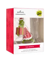 Hallmark Christmas Ornament Dr. Seuss's How the Grinch Stole Christmas Grinch with Present - Multi