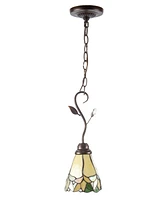 Dale Tiffany Crystal Leaf Mini Pendant Lamp