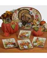 Certified International Harvest Blessings Oval Turkey Platter