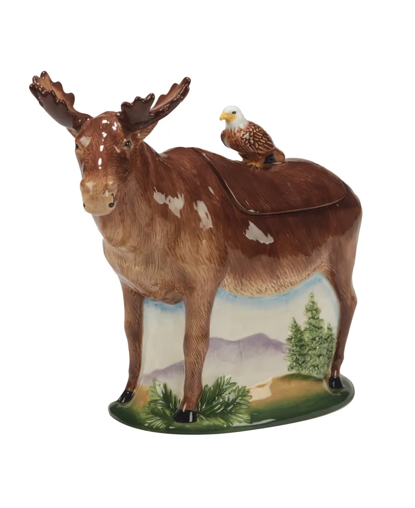 Certified International Mountain Summit 3-d Moose Cookie Jar