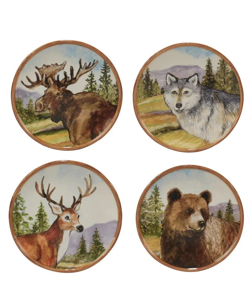 Certified International Mountain Summit Set of 4 Dessert Plates