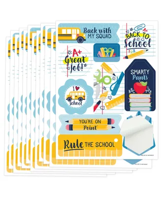 Back to School First Day of School Party Favor Sticker 12 Sheets 120 Stickers
