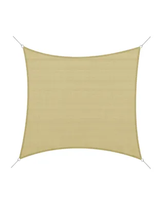 Outsunny 24' x 24' Outdoor Patio Sun Shade Sail Canopy Square Uv Resistant - Sand