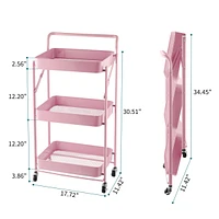 Mega Casa 5 tier Rolling Utility Cart with Lockable Wheels