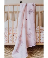 Gots Certified Organic Knit Cotton Crib Sheets, Rose Pink