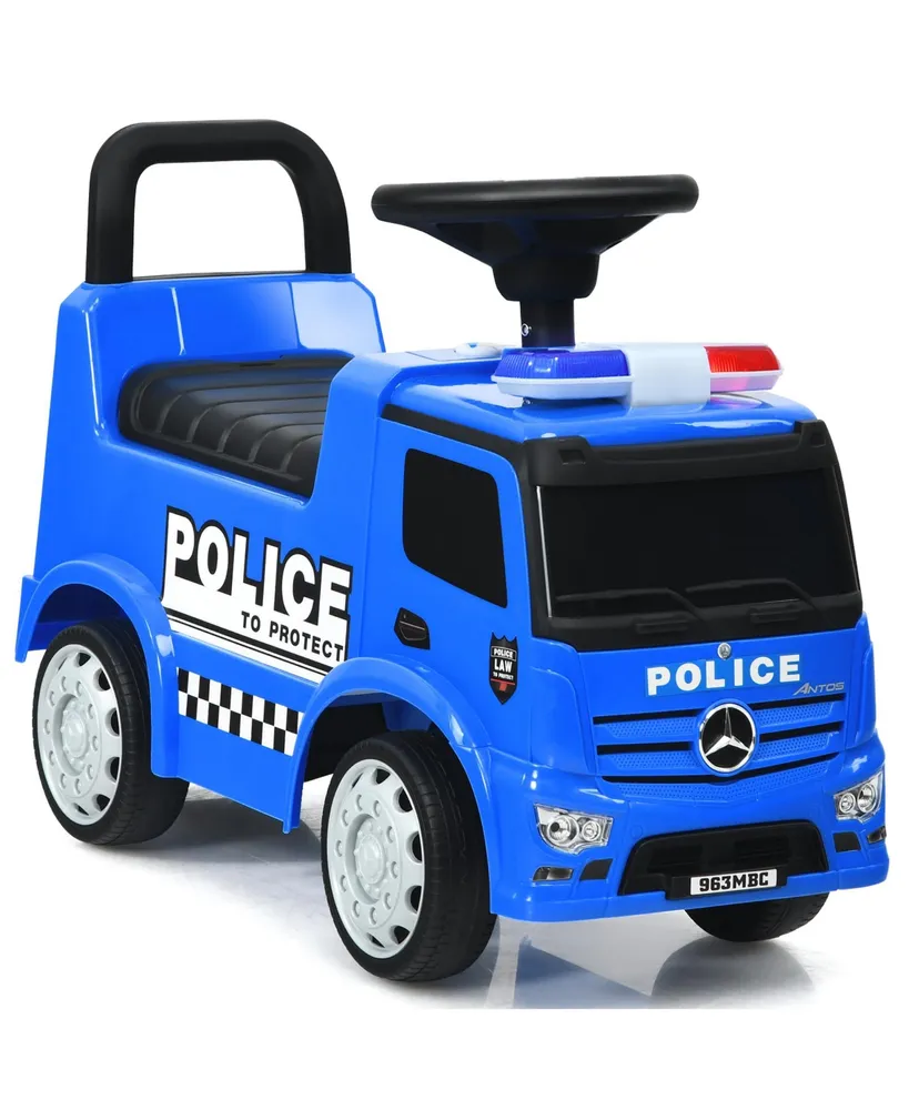 Costway Kids Ride On Push Police Car Licensed Mercedes Benz Push and Ride Racer