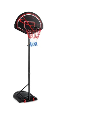 Costway 5.6-7.5FT Height Adjustable Basketball Hoop System Stand