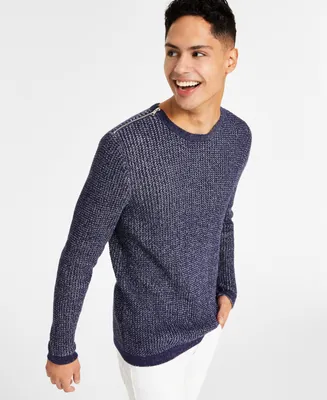 I.n.c. International Concepts Men's Damien Zip-Trim Crewneck Sweater, Created for Macy's