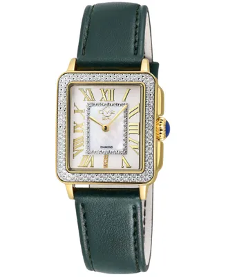 GV2 by Gevril Women's Padova Swiss Quartz Green Faux Leather Watch 30mm