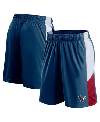 Men's Fanatics Navy Houston Texans Prep Colorblock Shorts