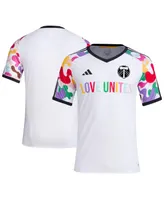 Men's adidas White Portland Timbers 2023 Pride Pre-Match Top