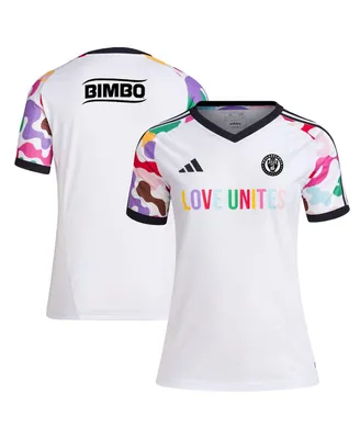 Women's adidas White Philadelphia Union 2023 Pride Pre-Match Top