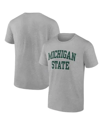 Men's Fanatics Heather Gray Michigan State Spartans Basic Arch T-shirt