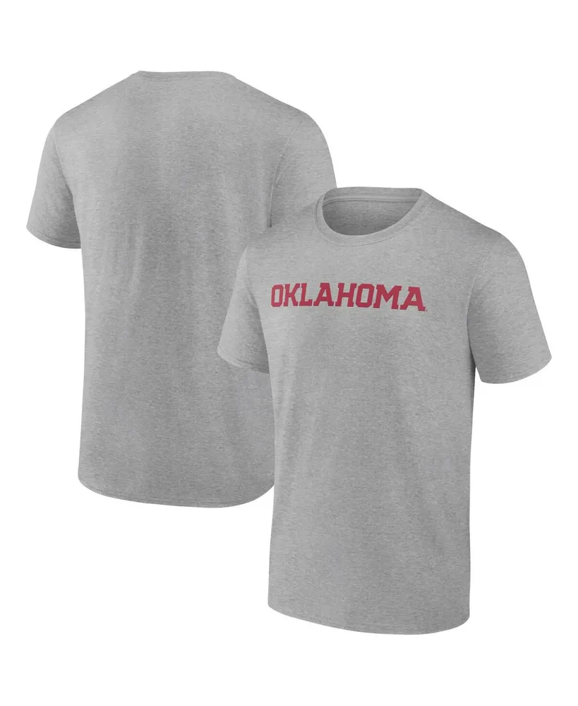 Men's Fanatics Heather Gray Oklahoma Sooners Basic Arch T-shirt