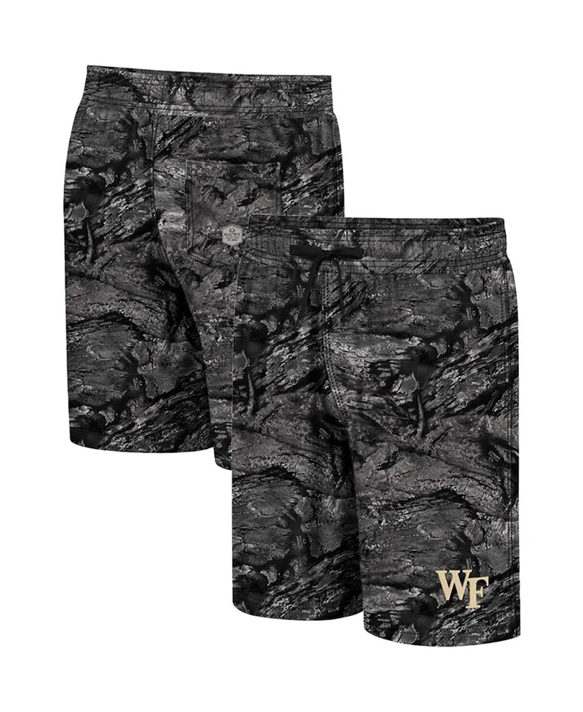 Men's Colosseum Charcoal Wake Forest Demon Deacons Realtree Aspect Ohana Swim Shorts