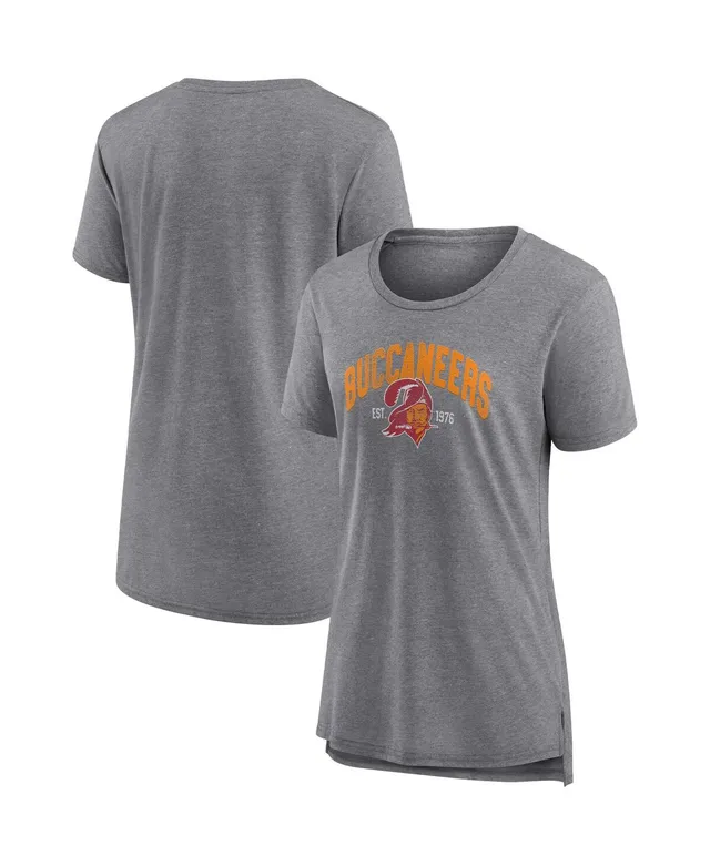 Women's Fanatics Branded Heathered Gray San Francisco 49ers Drop Back  Modern Tri-Blend T-Shirt