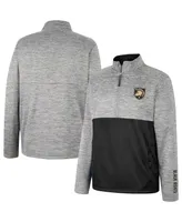 Men's Colosseum Gray Army Black Knights John Half-Zip Jacket