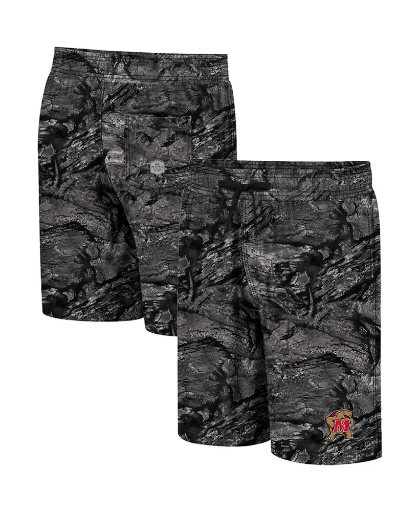 Men's Colosseum Charcoal Maryland Terrapins Realtree Aspect Ohana Swim Shorts