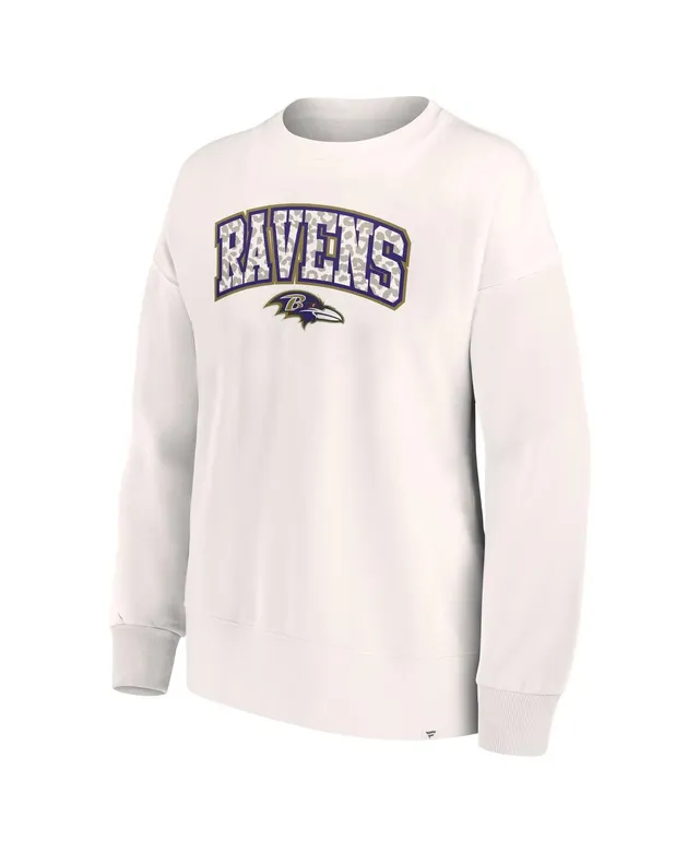 Men's Fanatics Branded Heathered Charcoal Baltimore Ravens Playability Pullover  Sweatshirt