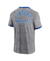 Men's Fanatics Heather Gray Kentucky Wildcats Classic Stack Ringer T-shirt