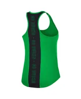 Women's Colosseum Green Oregon Ducks 10 Days Racerback Scoop Neck Tank Top