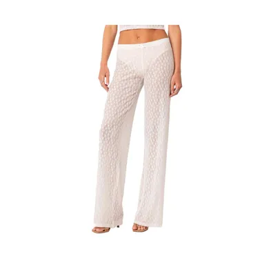 All In Sequin High Rise Flare Pants