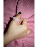 seree Saddle — Off white jade signet ring