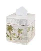 Avanti Colony Palm Tree Textured Ceramic Tissue Box Cover