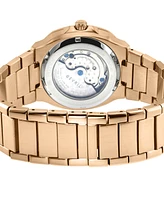 GV2 by Gevril Men's Potente Automatic Rose Gold-Tone Stainless Steel Watch 40mm