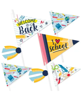 Back to School First Day of School Classroom Pennant Flag Centerpieces 20 Ct