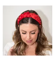 Women's Stone Quartz Traditional Knot Headband - Red