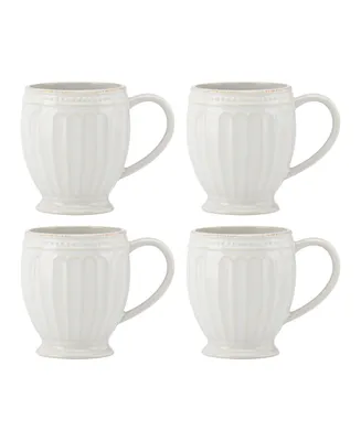 Lenox French Perle Groove Mugs, Set Of 4