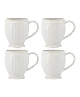 Lenox French Perle Groove Mugs, Set Of 4