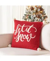 Safavieh Let It Snow Holiday Pillow